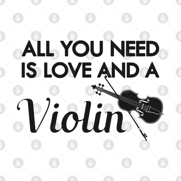 Violin Player - All you need is love and a violin by KC Happy Shop