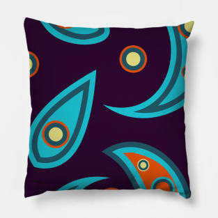 abstract seamless floral pattern exotic shapes Pillow