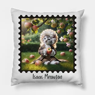 Isaac Meowton III Pillow