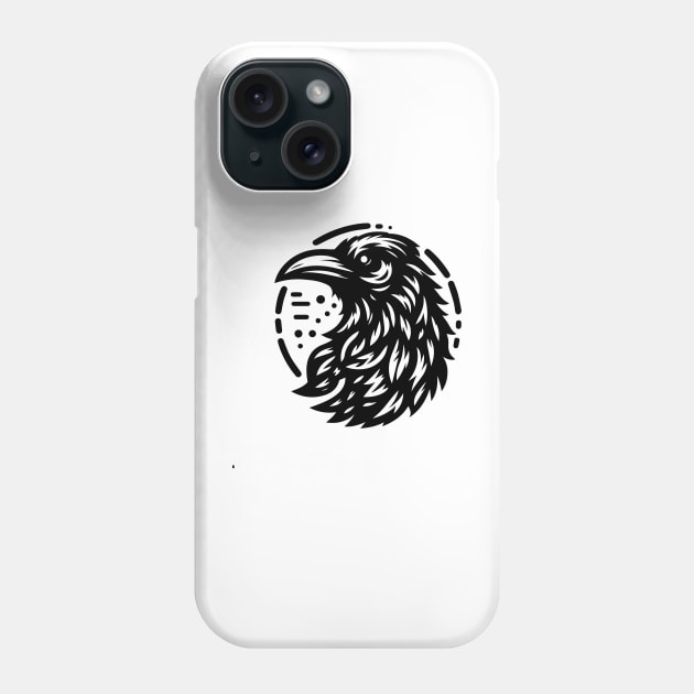 crow head logo Phone Case by lkn