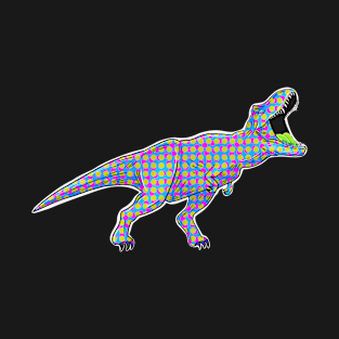 Dino 80s retro (on yellow background) T-Shirt