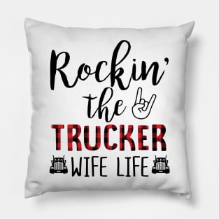 Sign Language Love Rockin' Trucker Wife Life Pillow