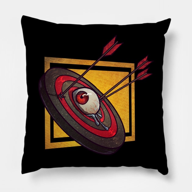 Dark Bullseye Pillow by OssuanArt