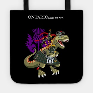 Clanosaurus Rex ONTARIOsaurus rex Plaid Ontario Scotland Ireland Family Tartan Tote