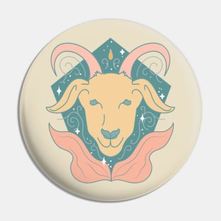 Capricorn Sea Goat (Peach) Pin