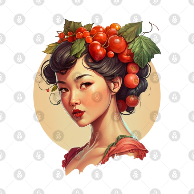 Fruitful Asian Woman by Unboxed Mind of J.A.Y LLC 