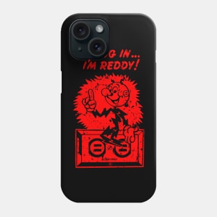 plug in reddy kilowatt distressed red Phone Case