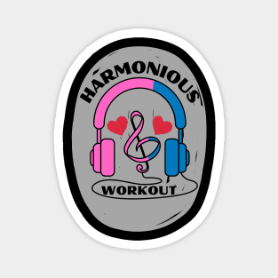Harmonious Workout music for the gym lovers Magnet