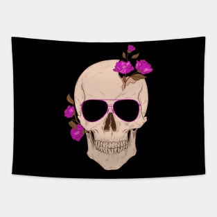 Skeleton with sunglasses design Tapestry