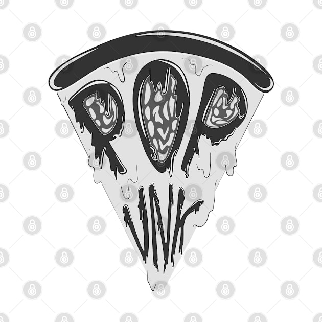 Popunk Pizza Logo Monochromatic by Popunk Pizza