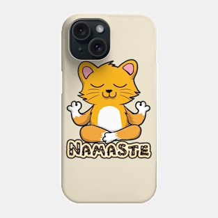 namaste cat yoga Phone Case