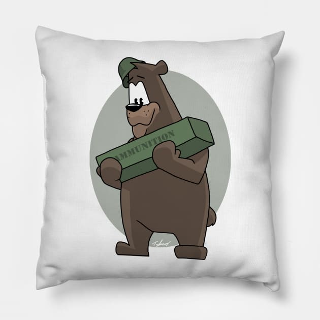 Soldier Bear Pillow by Tuckerjoneson13