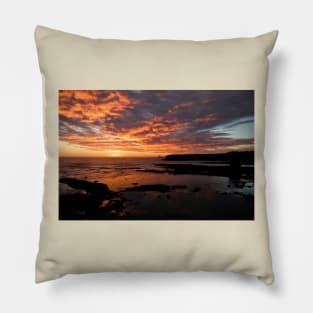 Sunrise over Collywell Bay Pillow