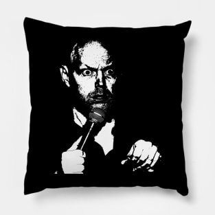 Bill Burr Portrait: Classic Black and White Artwork for Fans Pillow