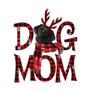 Black Labrador Mom Christmas Dog Mom Dog Lovers T-Shirt