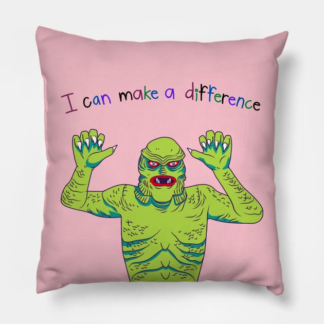 I Can Make A Difference Sea Creature Pillow by AlmostMaybeNever