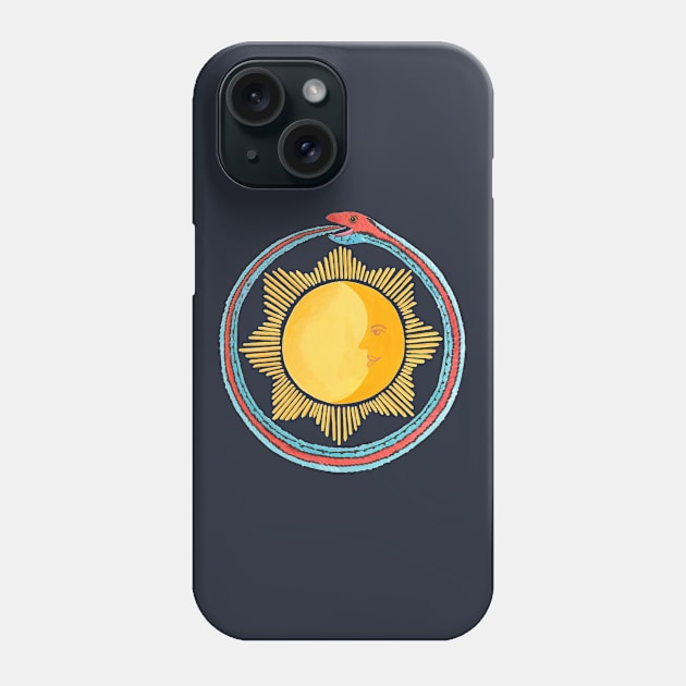 Ouroboros and Moon Phone Case by Das Brooklyn