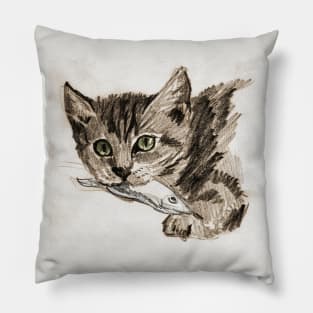 The Fisherman's Cat Pillow