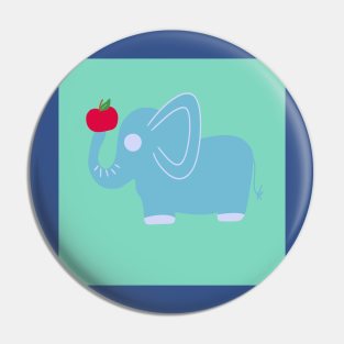 A fun simple baby elphant illustration Pin