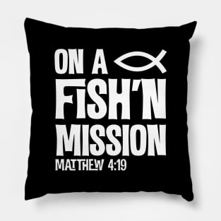 On A Fishing Mission Matthew Pillow