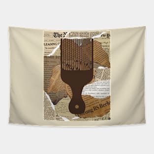 Black News Tapestry