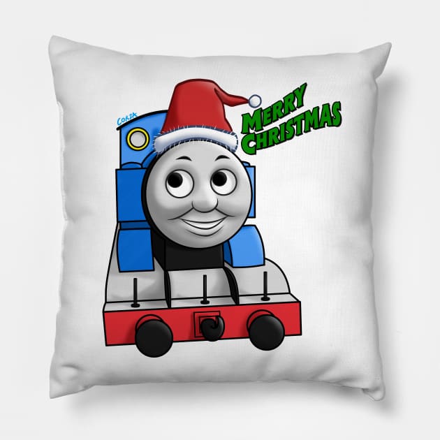 Thomas Christmas Wishes Pillow by corzamoon