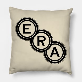 ERA (English Racing Automobiles) emblem (1933-1954) - black print - small emblem version (looks just right on old english white !) Pillow