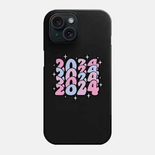 2024 2024 2024 2024 pastel retro wavy Phone Case