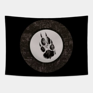 Wolf paw print Tapestry