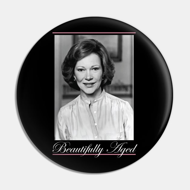 beautifully aged Rosalynn Carter Pin by IRIS