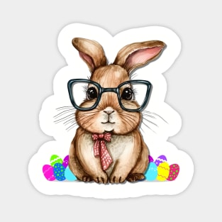 Easter Bunny with glasses Magnet