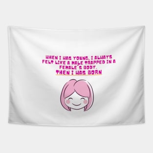 Funny Girl power quote Tapestry