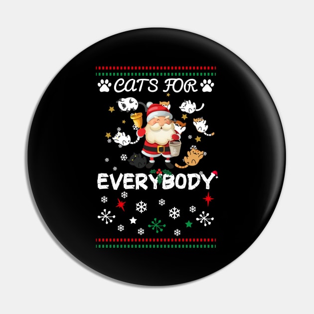 Cats For Everybody Funny Cats Christmas Pin by Yakuza