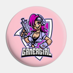 Gamer Girl Emblem Pin