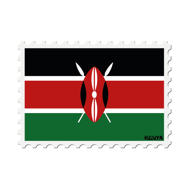 Kenya Stamp Flag - Postage Stamps Collection by Art master