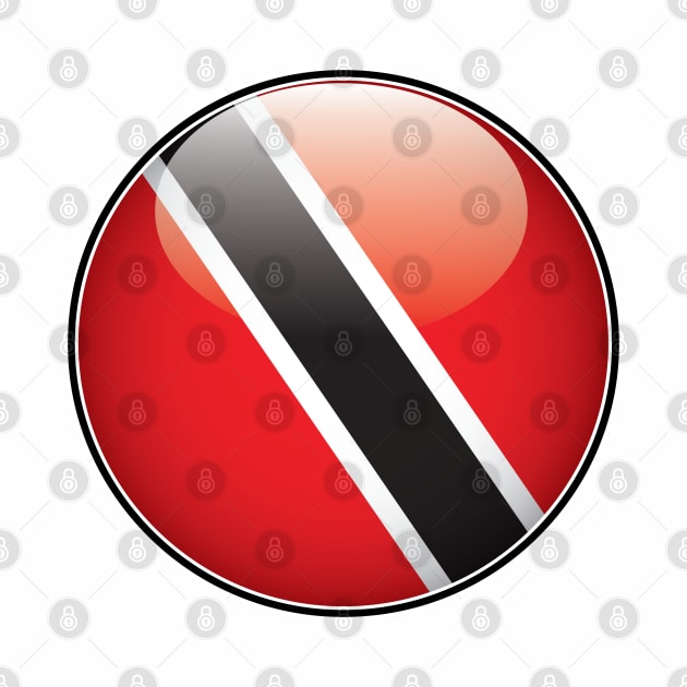 Trinidad and Tobago National Flag Glossy Button by IslandConcepts