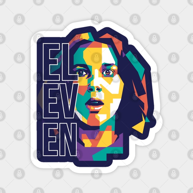 Eleven Stranger Things Pop Art Magnet by pentaShop