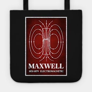 Magnetic lines James Clerk Maxwell electromagnetic waves Poster Tote