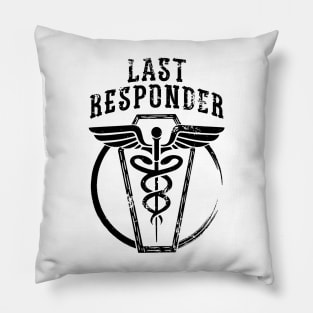 Last Responder BW Vintage Pillow