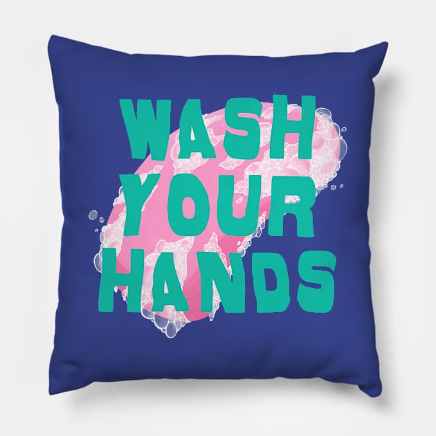 Wash your hands Pillow by Krumla