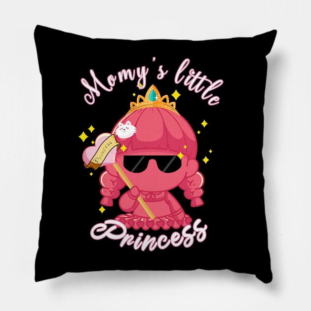 Little sassy pink princess Pillow by Catmaleon Design