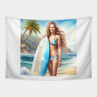 Girl Action Point Break Tapestry