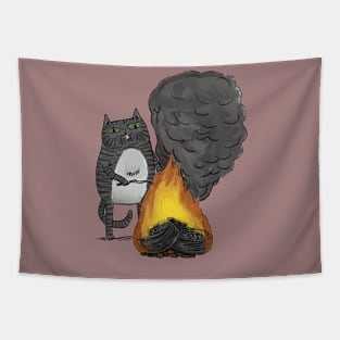 Tire Fire Tapestry