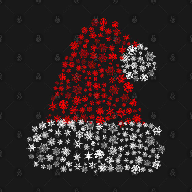 Christmas Santa Cap of Snowflakes by Geoji 