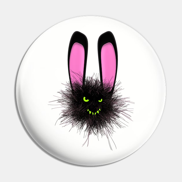 Evil Dust Bunny Pin by Rabassa