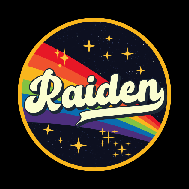 Raiden // Rainbow In Space Vintage Style by LMW Art