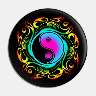 Yin Yang Psychedelic Tattoo Pin