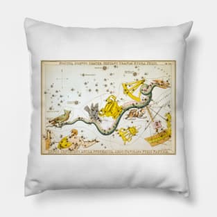 antique sky map for travelers Pillow