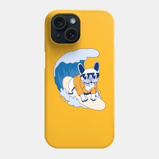 Dogs playing surfing Phone Case