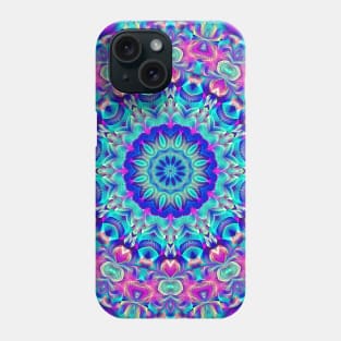 Flower Of Life Mandala (Neon Burst) Phone Case